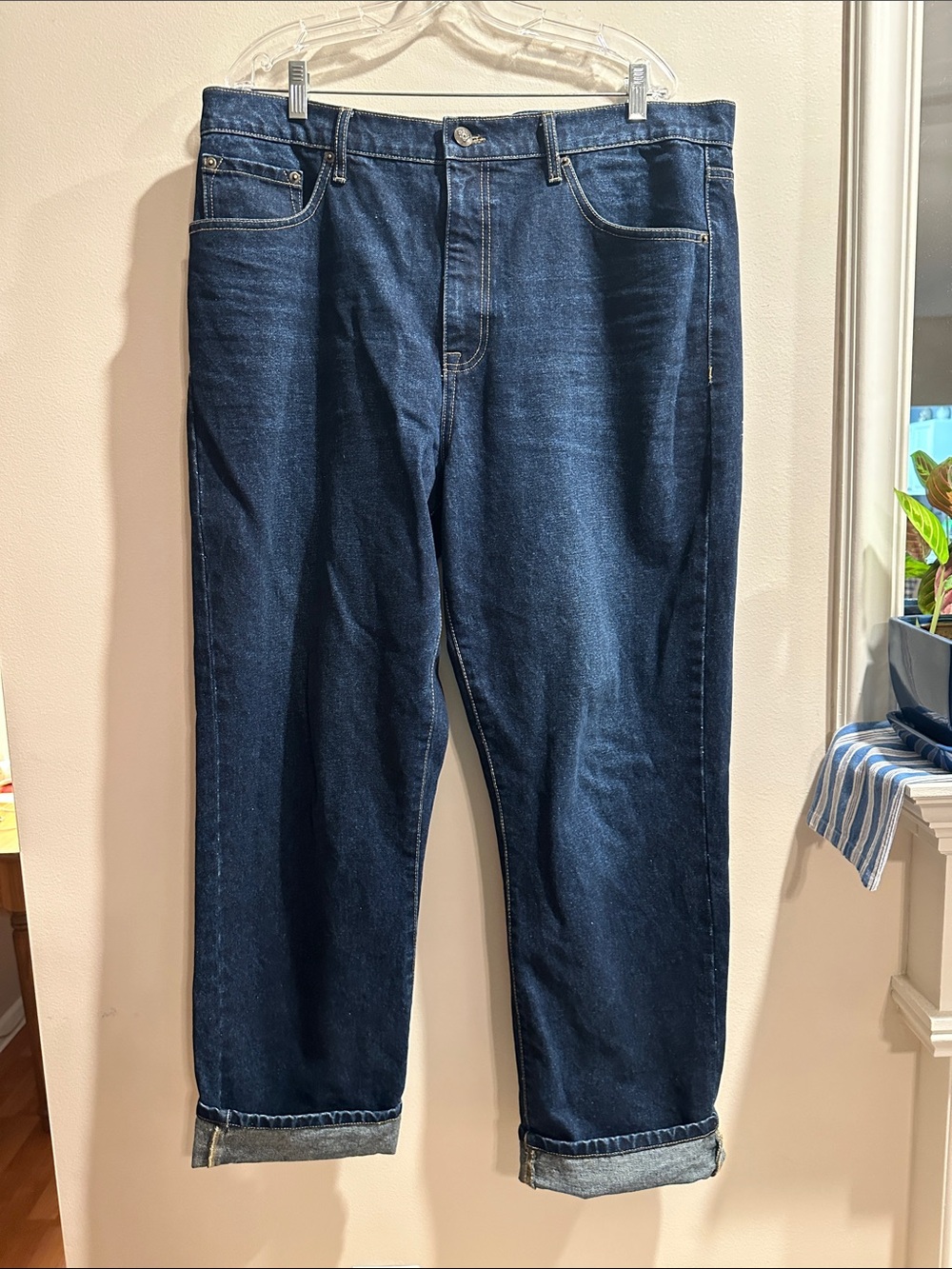 Ed Hardy TIGER Dark Blue Relaxed Straight Jeans - Picture 2 of 12